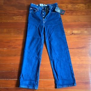 Levi’s ribcage straight jeans in dark indigo